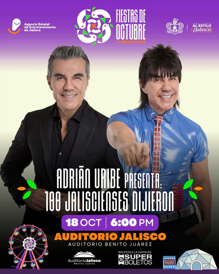 Adrián Uribe
100 Jaliscienses Dijieron Fiestas de Octubre 2026