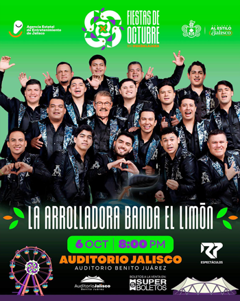 La Arrolladora Banda El Limón
 Auditorio Benito Juarez Fiestas de Octubre 2026