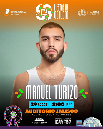 Manuel Turizo Auditorio Benito Juarez Fiestas de Octubre 2026