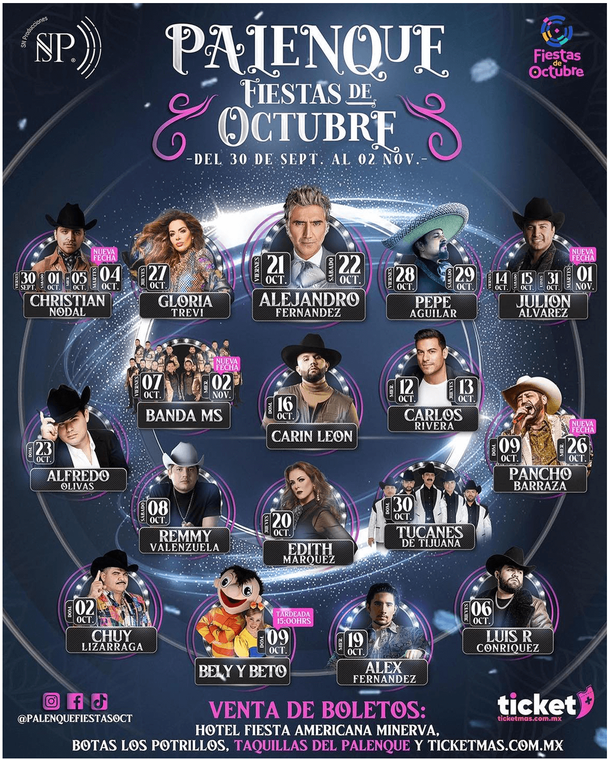 Cartel del Palenque Fiestas de Octubre 2022